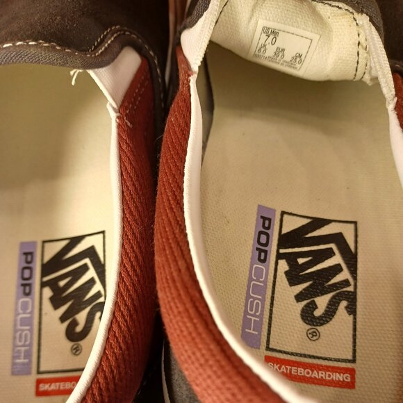 Vans Men's 7/Women's 8.5 Slip On Pro Suede Asphalt Pomegranate Black True White - Picture 7 of 12